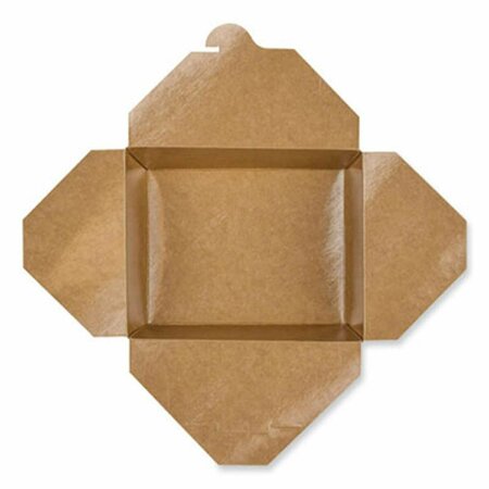 GEN PAPERBOX2 49 oz Paper Reclosable Kraft Take-Out Togo Container - 200 Count GENPAPERBOX2